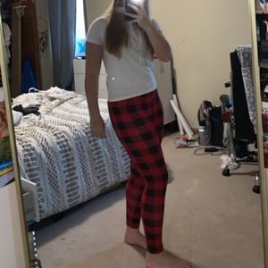 Checkered leggings; M